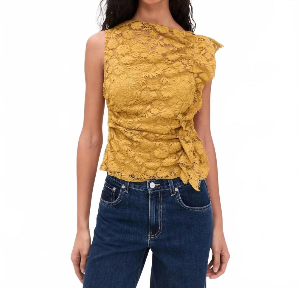 NEW A.L.C. astrid floral lace top in antique gold
